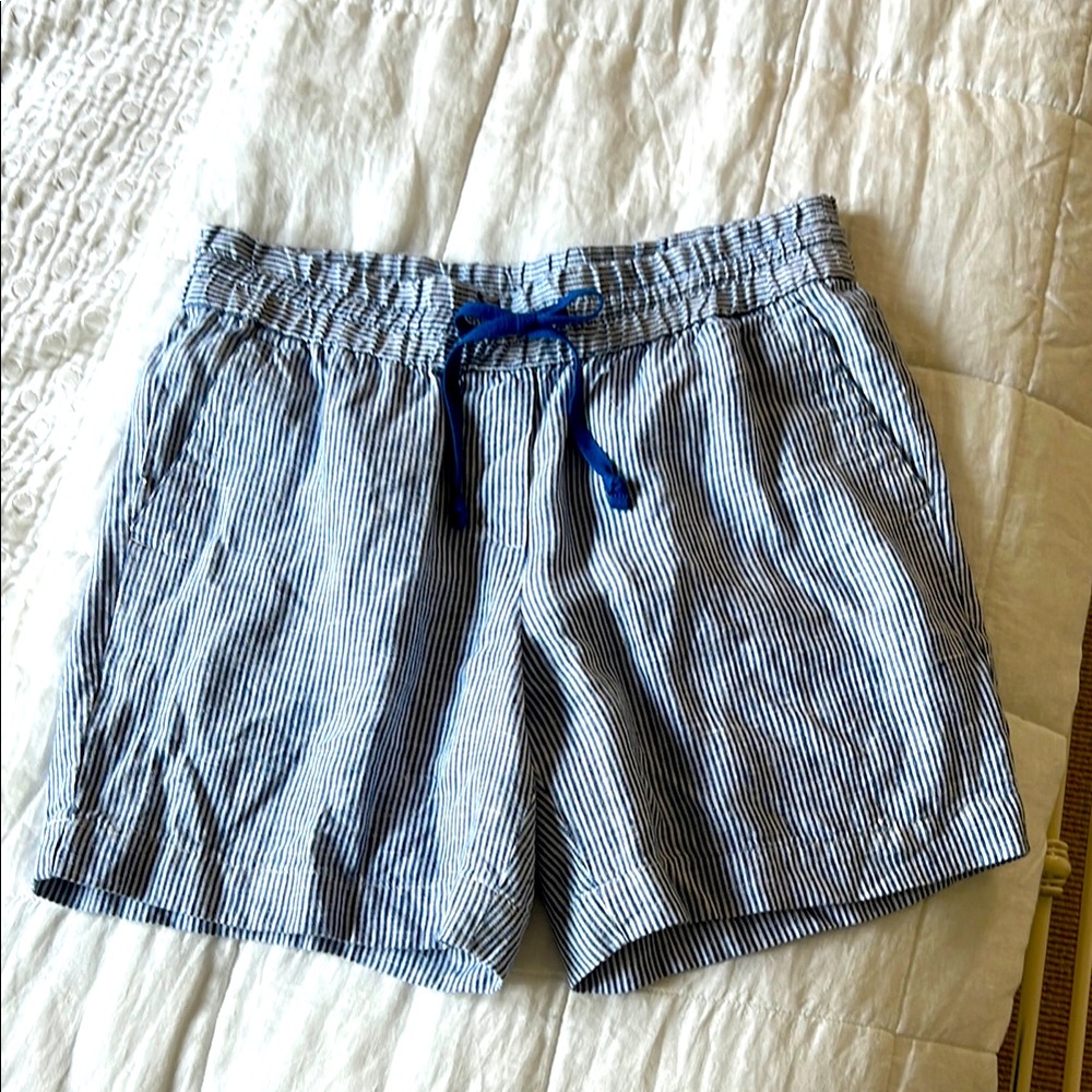 Washed Linen Shorts — Billy Stripe